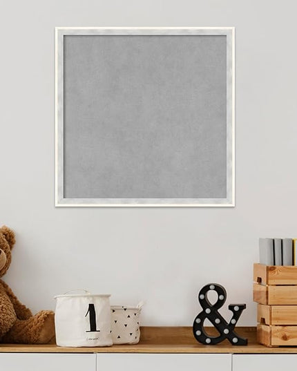 Amanti Art White Framed Magnetic Board 17x17 Small Vision Board for use with Magnets, 100% Metal Sheet to Display Items as Office Decor or for Home Organization in mudroom, Kitchen or Kids Room