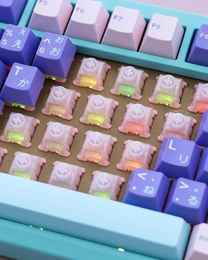 WS BigLucky Keyboard Switches: 5 Pins Mechanical Click Linear Tactile Switches Factory Pre Lubed Key Switch for MX Mechanical Keyboard 12Pcs (Multicolor)