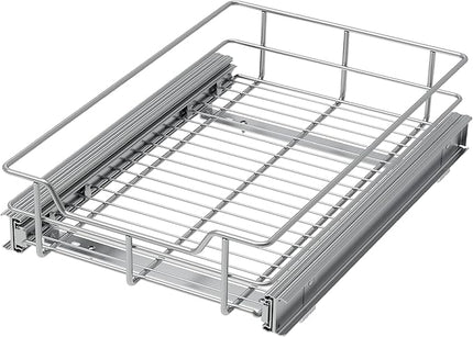 Pull Out Cabinet Organizer 14" W X 17" D, Slide Out Drawers For Kitchen Organizers and Storage, Pull Out Drawers For Cabinets Capacity Heavy Duty Caddy, Cabinet Shelves Chrome-Plated, Bathroom Pantry
