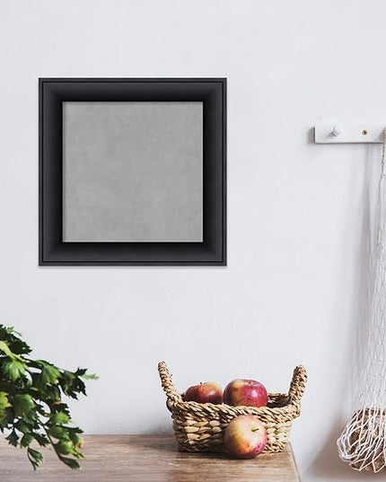 Amanti Art Black Framed Magnetic Board 15x15 X-Small Vision Board for use with Magnets, 100% Metal Sheet to Display Items as Office Decor or for Home Organization in mudroom, Kitchen or Kids Room