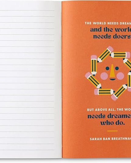 Compendium Softcover Journal – Remember, Ideas Become Things. – A Write Now Journal with 128 Lined Pages, 5″W x 8″H