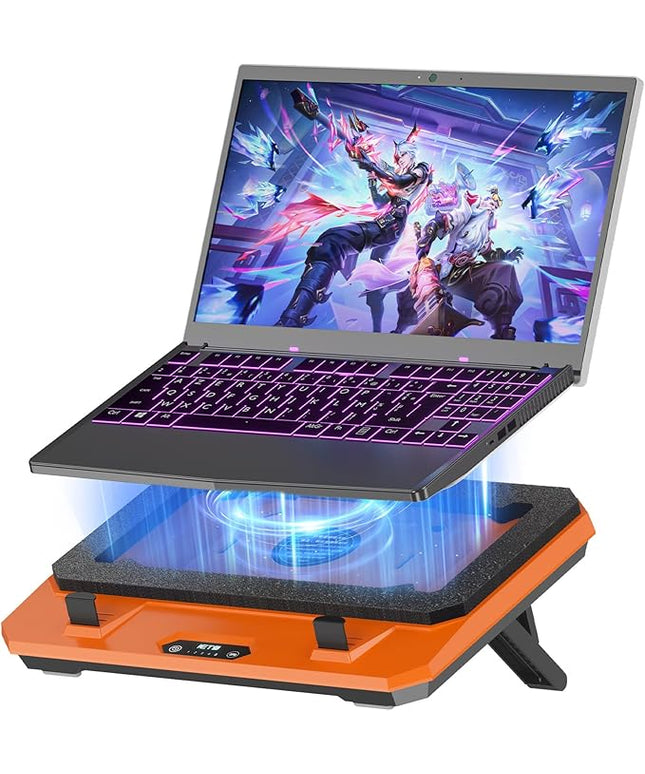IETS GT300 Upgraded Laptop Cooling Pad with Adjustable Stand, Turbo Boosted Cooler for Rapid Cooling 10-17inch Gaming Laptop, Flexible Sealing Ring，Featuring Air Filtration and USB Hub