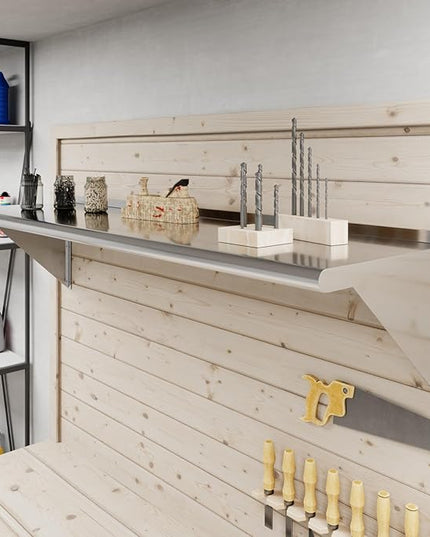 AmGood 16 in. x 60 in. Stainless Steel Wal Mount Shelf. Commercial/Home. Kitchen, Restaurant, Garage, Laundry, Utility Room. NSF