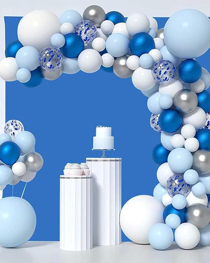 Royal Blue Backdrop, Photo Booth Portrait Photography Backdrops, Studio Blue Screen Backdrop for Photoshoot Streaming Video Shooting, Blue Photo Backdrop 5x7ft