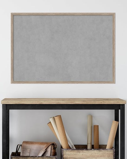 Amanti Art White Framed Magnetic Board 25x37 Large Vision Board for use with Magnets, 100% Metal Sheet to Display Items as Office Decor or for Home Organization in mudroom, Kitchen or Kids Room