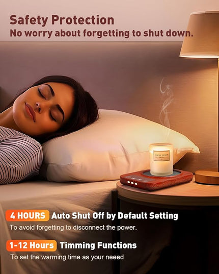 Kaoer Mug Warmer, Cup Warmer for Desk with 15oz Coffee Mug, 36W Electric Coffee Cup Warmer with Auto Shut Off, 9 Temperature Setting Smart Cup Warmer for Heating Coffee, Milk, Beverage, Candle Jar