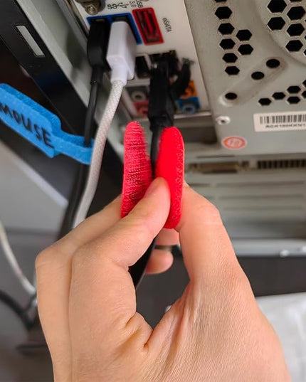 Cable Labels, for Organizing Wires and Identification, Multicolored Handwriting Cable Tags,Cable Tags and Wire Tags for Cable Management and Identification (Oval / 16 Pcs/Multicolor)
