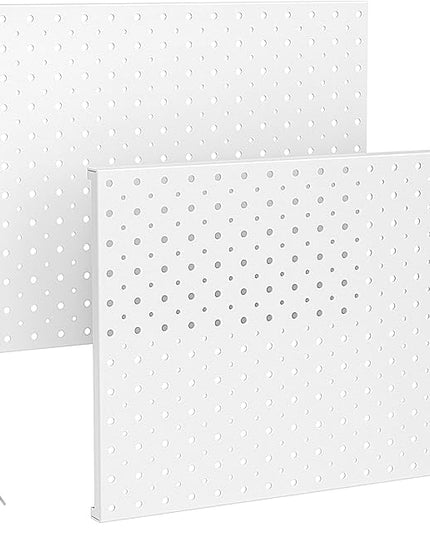 EVERHANGER Metal Pegboard Panels, Heavy Duty Pegboard Wall Organizer, Garage Wall Panels, Tool Storage Organization, 12"X16", 2pcs, White