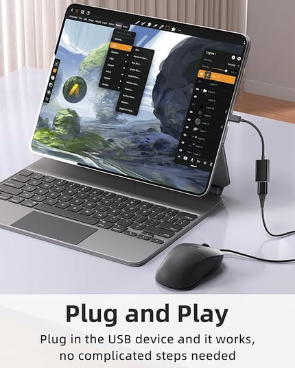 USB C to USB 3.0 Adapter [2 Pack], USB C Male to USB Female OTG Cable Thunderbolt3 to USB Adapter Compatible with MacBook Pro/Air, iPhone 16 Pro Max/16 Plus/16/15, Galaxy S24/S23/S22/S21
