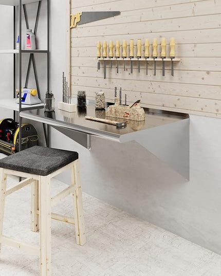 AmGood 36" Long X 24" Deep Stainless Steel Wall Shelf | NSF Certified | Appliance & Equipment Metal Shelving | Kitchen, Restaurant, Garage, Laundry, Utility Room