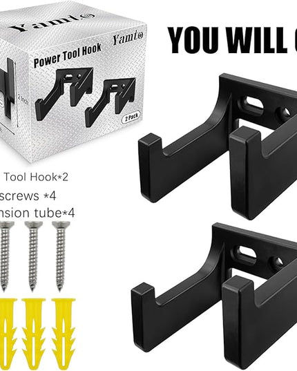 2pcs Power Tool Organizer,Heavy Duty Pegboard Wall Organizer,Stainless Steel, Electric Drill Storage Rack,Perfect for Storage Garages, Homes, Sheds, Workshops, Backyard Shops, etc