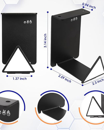 HC128 Headphone Holder Hanger for Desk, Include Adhesive Strips, Universal Headset Stand for PS4/PS5/Xbox/PC/Mac/Headphones Game Controller Hanger (Triangle)