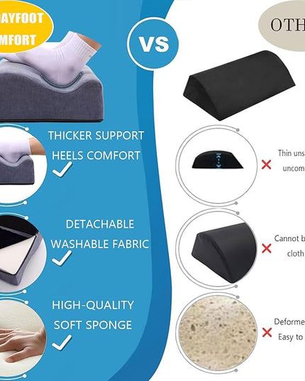 Foot Rest for Under Desk at Work, Ergonomic Under Desk Footrest with Washable Cover, Memory Foam Foot Stool for Office Chair & Gaming Chair, Back & Hip Pain Relief, Blue