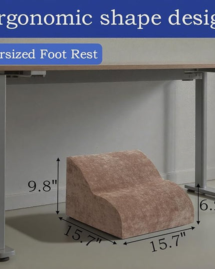 Foot Rest for Under Desk at Work.Multifunctional 3-Tier Foot Stool,with Washable Footrest.for Under Desk,Office Chair Gaming Chair & Sofa,Leg Elevation Pillow,Supports Posture-Brown