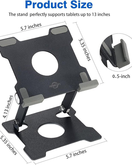 KABCON Tablet Stand,Tablet Holder for iPad,Adjustable Portable Multi Angle Desktop Stand Compatible with iPad Pro 9.7 10.5 12.9 Air Mini 1-4,Galaxy Tabs,Surface Pro Tablets,Kindle,E-Reader,Nexus