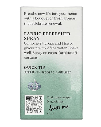 Aura Cacia Fresh Essential Oil Blend, Boxed 0.25 fl. oz. - Light Aroma, No Synthetic Fragrances