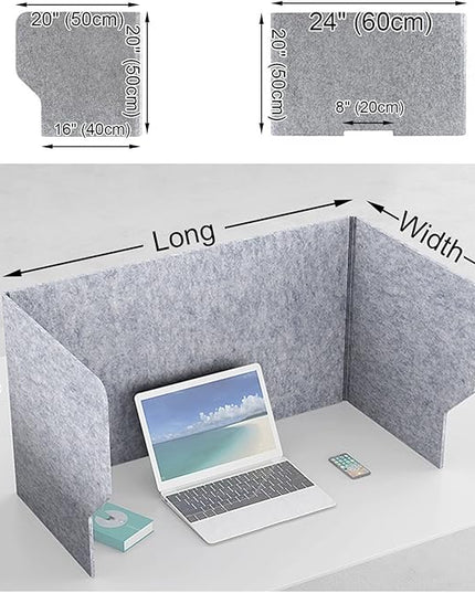 Desk Partition Desk Privacy Panel Desk Divider Desk Partition Sneeze Guard 24, 32, 39″W X 20″H X 20″D Privacy Panel Desktop Soundproof Divider, Portable No Installation Required Classroom Privacy Sc