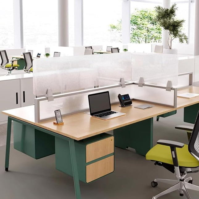 Desk Partition,Soundproof Desk Partition,Frosted Acrylic Desk Privacy Divider Screen Clampon Panel For Table Standing Sound Proof Desktop Office Classroom Partition,Frosted,100X30Cm/39.4X11.8In