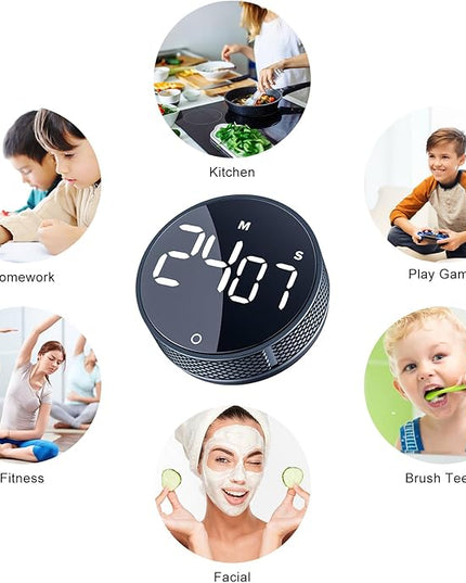 AVINIA Digital Kitchen Timers, Visual timers Large LED Display Magnetic Countdown Countup Timer for Classroom Cooking Fitness Baking Studying Teaching, Easy for Kids and Seniors