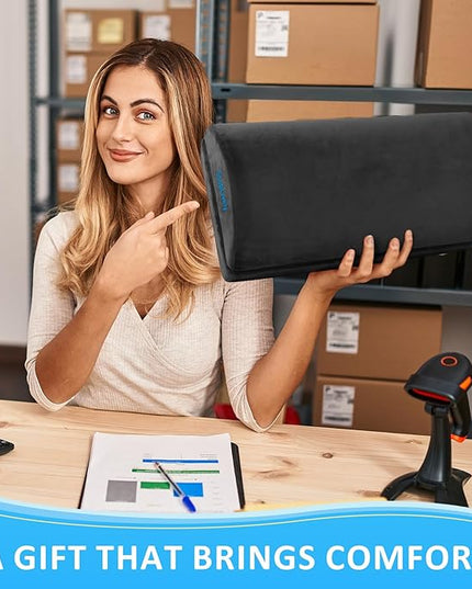 StepLively Foot Rest for Under Desk at Work, Comfortable Foot Stool with 2 Adjustable Heights, Footrest with Washable Cover, for Back & Hip Pain Relief, Suitable for Office, Home, Car, Gray, X-Large