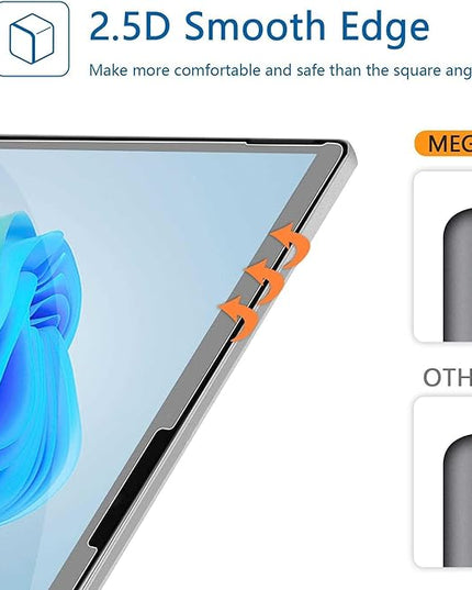 Megoo Surface Pro 8/Pro X 13" HD Tempered Glass Screen Protector, Ultra-Thin & Ultra-Clear, Superior Protection, Silky Smooth & Extremely Sensitive, 2 Pack
