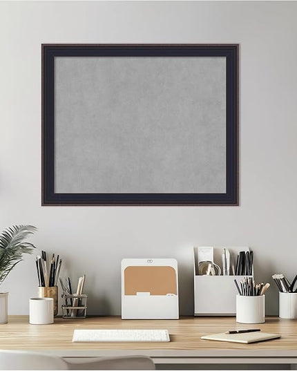 Amanti Art Black Framed Magnetic Board 19x23 Small Vision Board for use with Magnets, 100% Metal Sheet to Display Items as Office Decor or for Home Organization in mudroom, Kitchen or Kids Room