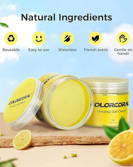 ColorCoral Cleaning Gel Universal Dust Cleaner for PC Keyboard Car Detailing Office Electronics Laptop Dusting Kit Computer Dust Remover, Computer Gaming Car Accessories, Gift for Men Women 160g
