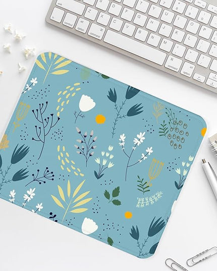 Flower Square Mouse Pad,Non-Slip Rubber Base Mouse Pad,Home Office Decoration Desktop Accessory,Laptop Mouse Pad for Office Laptops,9.4x7.8x0.12inch 7