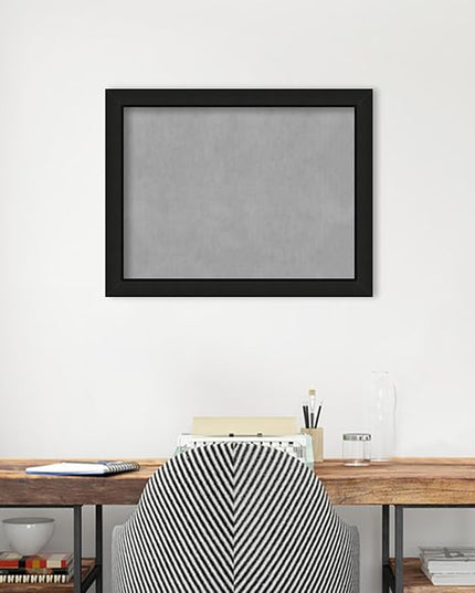 Amanti Art Black Framed Magnetic Board 21x27 Medium Vision Board for use with Magnets, 100% Metal Sheet to Display Items as Office Decor or for Home Organization in mudroom, Kitchen or Kids Room