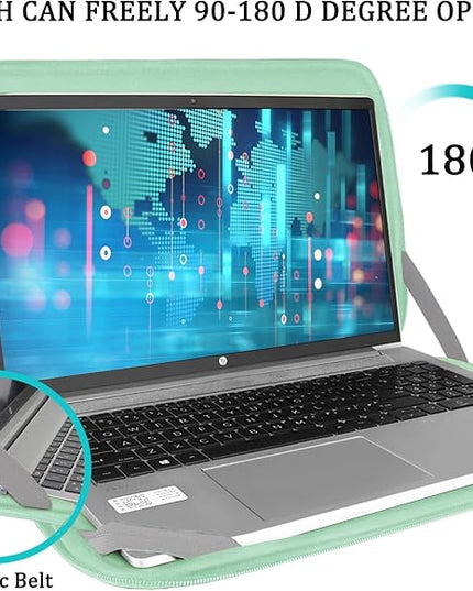 Laptop Case 15.6 inch, Shockproof Protective Computer Carrying Cover with Front Pocket, Briefcase Handbags Laptop Sleeve for 15.6 inch HP, Dell, Acer, Asus, Notebook, Light Blue