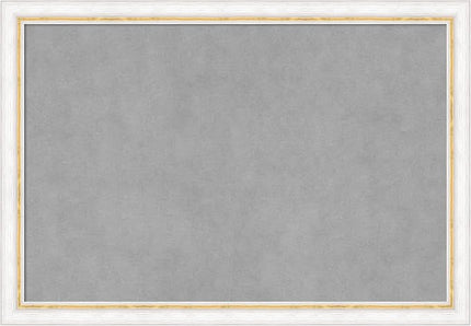Amanti Art White Framed Magnetic Board 18x26 Medium Vision Board for use with Magnets, 100% Metal Sheet to Display Items as Office Decor or for Home Organization in mudroom, Kitchen or Kids Room