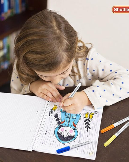 Shuttle Art Permanent Marker, 30 Colors Ultra Fine Point, Assorted Colors, Works on Plastic,Wood,Stone,Metal and Glass for Kids Adult Coloring Doodling Marking