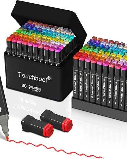 80 Color Alcohol Markers,Dual Tip Art Marker Pen, Classic Series Alcohol Felt Permanent Markers, Animation Art Sketch Sketching, Alcohol-based Markers