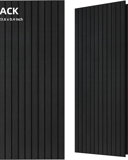 TO-TH Wood-Look Acoustic Panel, 4 Pack 47.2” x 23.6” Soundproof Wall Panels, Decorative Sound Absorbers Large Acoustic Panels for Home, Office, Basement, Smoky