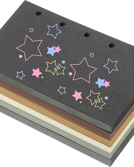 PATIKIL Colored Loose Leaf Paper, 4.1" x 2.5"(A8) 300 Sheets 5 Holes Punched 150GSM Blank Binder Refill Paper Supplies for Office Note Taking Teacher Planner Journal, Classic Colors