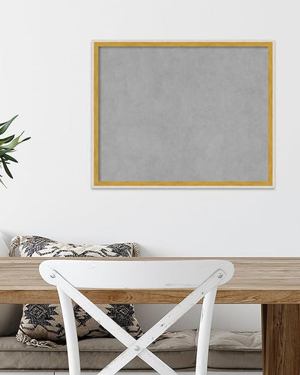 Amanti Art White Framed Magnetic Board 17x21 Small Vision Board for use with Magnets, 100% Metal Sheet to Display Items as Office Decor or for Home Organization in mudroom, Kitchen or Kids Room