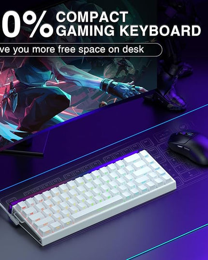AULA Hero 68 HE 60% Gaming Keyboard Wired, Hall Effect Magnetic Switch Keyboard with Adjustable Actuation, Fast Trigger Mode, 8K Hz Polling Rate, 0.125ms Latency,Side Printed PBT Keycaps, RGB Backlit