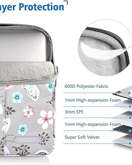 Hseok Laptop Case 15.6 Inch Sleeve, Shockproof Protective Water Repellent with Accessory Pocket,Compatible with Mac Pro 16 inch 2025-2019, Sleeve Bag for Most 15 15.6 16 Notebooks,B01F01