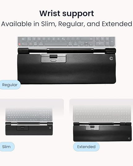 Contour RollerMouse Pro Ergonomic Central Rollerbar Design for Neck, Shoulder & Wrist Pain Relief, 6 Programmable Buttons, 600-2800 DPI, Productivity Plug & Play Mac & PC - Wireless - Extended