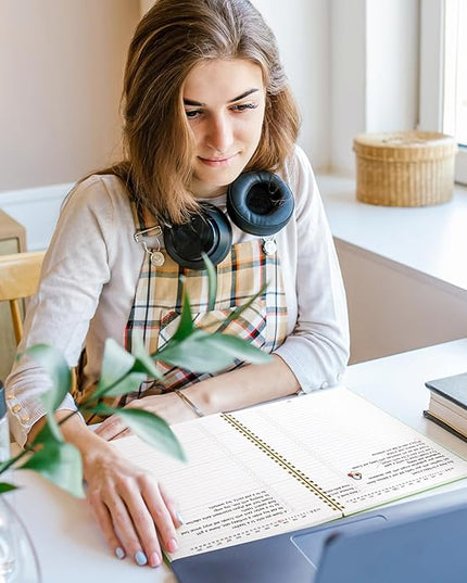 ALLTREE To Do List Notepad Spiral Planner, Daily Task Tracker with Wide Lined Notebooks, Work Planner with Pocket, Pen Loop, 160 Pages, Green (7"x10")
