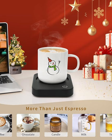 ANBANGLIN Coffee Mug Warmer, Smart Cup Warmer for Desk, 3 Temperature Control & Auto Shut Off, Electric Cup Warmer for Heating Milk,Tea,Beverage,Candle (Black-No Mug)