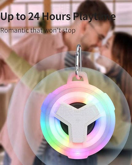 EBODA Bluetooth Shower Speaker, Portable Bluetooth Speakers, IP67 Waterproof Wireless Speaker with LED Light, 2000mAh, True Wireless Stereo, for Men and Women, Unique Music Gifts