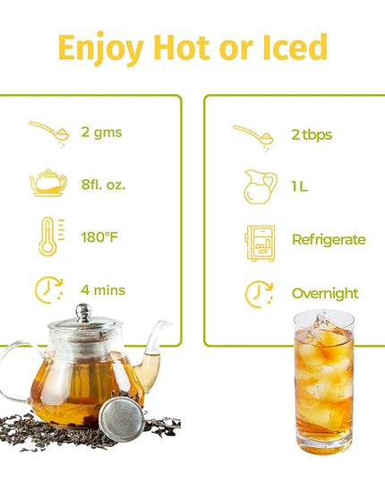 NEPAL TEA Organic White Tea Loose Leaf - USDA Certified Organic from a Family Farm in the Himalayas - Award-Winning Premium Tea Leaves to Enjoy Hot or Cold – 3.5oz /100g (White Prakash)