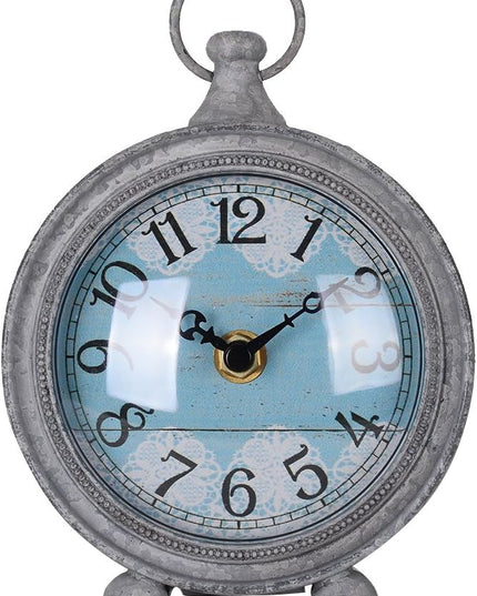 NIKKY HOME Vintage Coastal Beach Blue Table Clock Home Decor for Kitchen, Bathroom, Living Room, Bedroom, Office