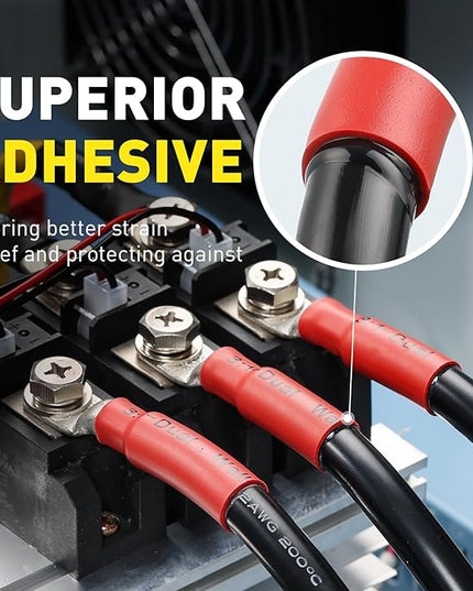 haisstronica 3:1 Heat Shrink Tubing, Shrink Ratio Adhesive Lined Marine Grade Heat Shrink Tube for Home, Automotive and Industrial (Black) 65FT 5/8inch