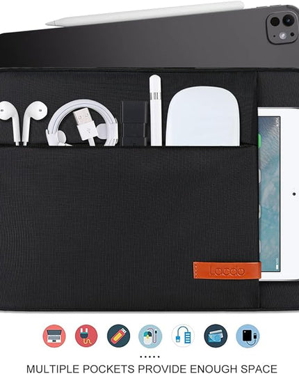 Lacdo Tablet Sleeve Case for 13 inch New iPad Pro M5 M4 2025-2024, 13 inch New iPad Air M3 M2 2025-2024, 12.9" iPad Pro 6 5 4 3 with Magic Keyboard and Smart Keyboard Folio, Tablet Bag, Black