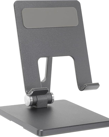 WOFASHPURET Adjustable Foldable Tablet Stand for Desk Portable Aluminum Alloy Tablet Holder Compatible with Ipad and Multi-Angle Desktop Bracket in Space Gray