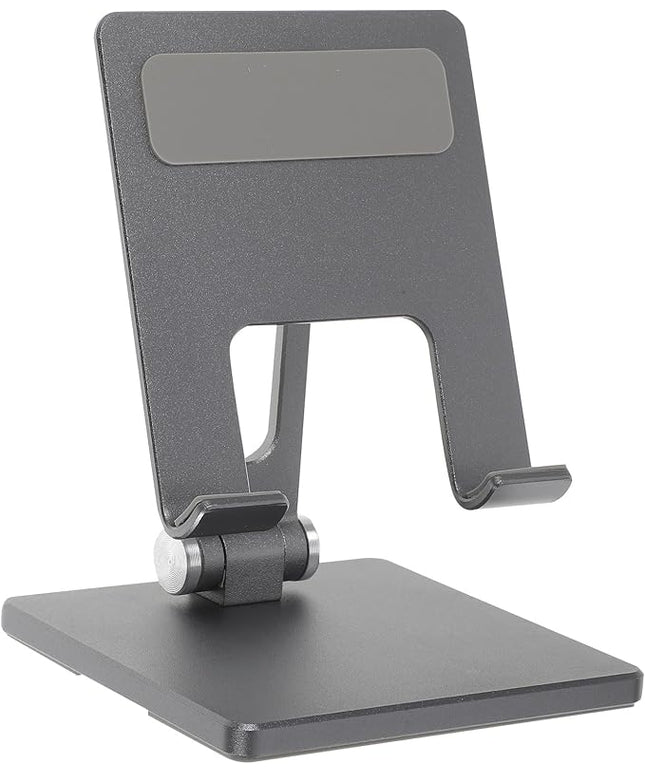 WOFASHPURET Adjustable Foldable Tablet Stand for Desk Portable Aluminum Alloy Tablet Holder Compatible with Ipad and Multi-Angle Desktop Bracket in Space Gray