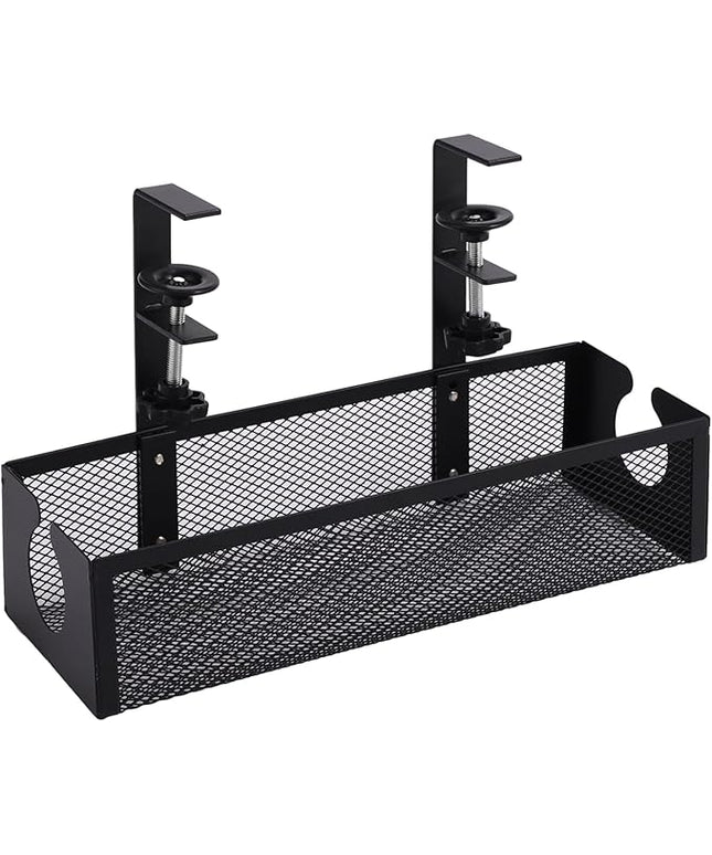 Under Desk Cable Tray - Carbon Steel Cord Organizer,Cord Management Under Desk | for Family Friends Students Adults Men Women Home Indoor Office Study Kitchen