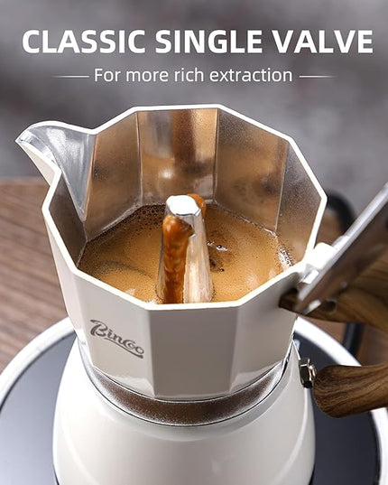 Bincoo Espresso Maker Stovetop,Camping Moka Pot 2 Cup/120ML,Stove Top Espresso Italian Coffee Maker,Easy to Use